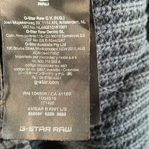 G-Star Raw Crew Neck Sweater in Navy Blue - Picture 7 of 11